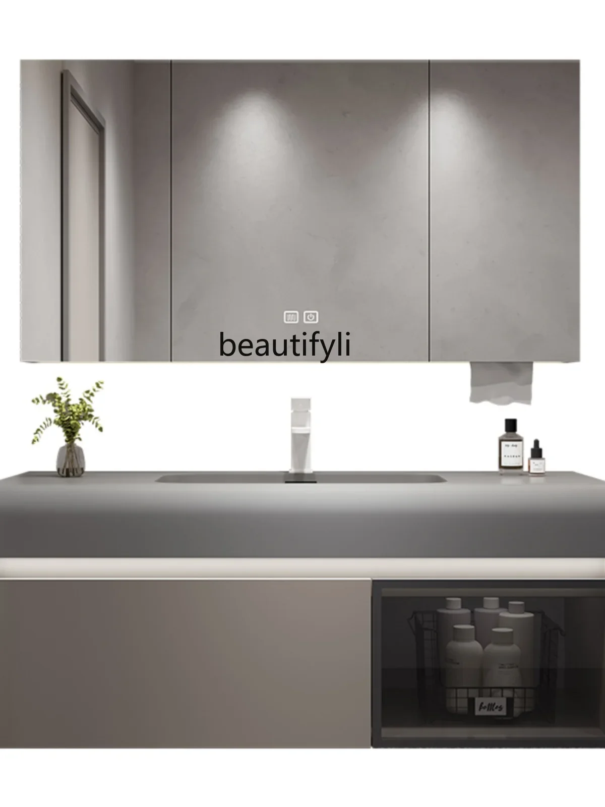 Bathroom Cabinet Combination Rounded Skin Feeling Integrated Washstand Washbasin Bathroom Wash Basin
Bathroom Cabinet Combination Rounded Skin Feeling Integrated Washstand Washbasin Bathroom Wash Basin