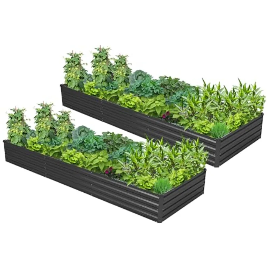 2PCS 9x3x1ft Galvanized Raised Garden Bed, Outdoor Planter Box Metal Patio Kit Planting Bed for Vegetables Flowers Herb
2PCS 9x3x1ft Galvanized Raised Garden Bed, Outdoor Planter Box Metal Patio Kit Planting Bed for Vegetables Flowers Herb