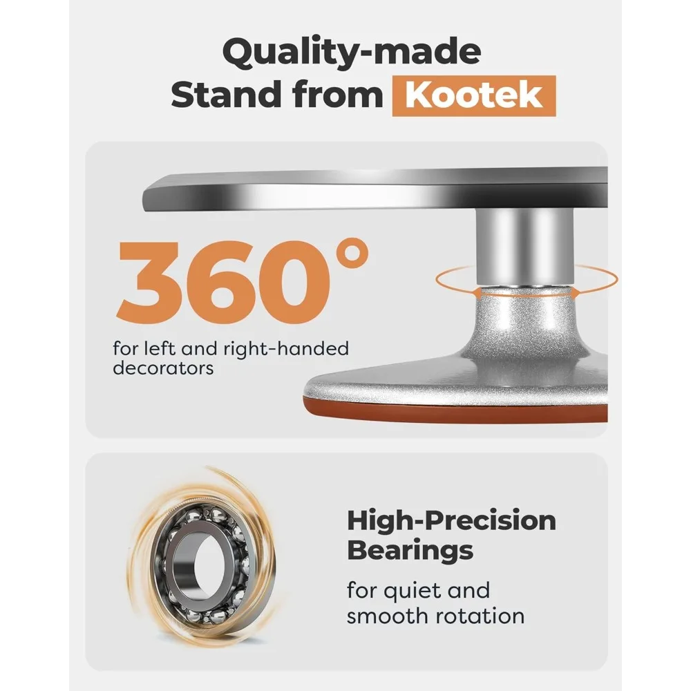 Aluminium Alloy Revolving Cake Turntable, and Frosting Tools for Baking Cupcake Cookie Muffin Kitchen Utensils
Aluminium Alloy Revolving Cake Turntable, and Frosting Tools for Baking Cupcake Cookie Muffin Kitchen Utensils