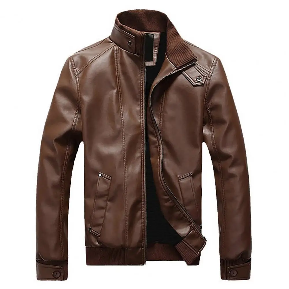 Men Slim Leather Jackets Zipper Motorcycle Jackets New Men Outwear Moto Biker Leather Coats Size 3XL
Men Slim Leather Jackets Zipper Motorcycle Jackets New Men Outwear Moto Biker Leather Coats Size 3XL