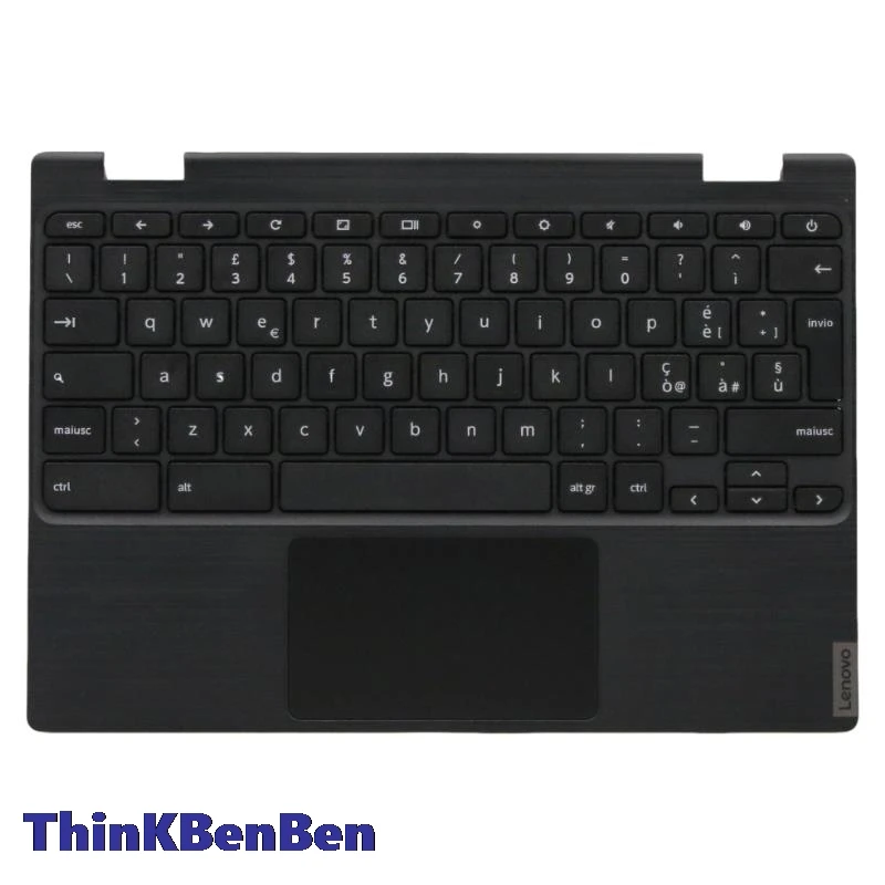 IT Italian Black Keyboard Upper Case Palmrest Shell Cover For Lenovo 100e Chromebook 2nd Gen MTK 5CB0X55481
IT Italian Black Keyboard Upper Case Palmrest Shell Cover For Lenovo 100e Chromebook 2nd Gen MTK 5CB0X55481