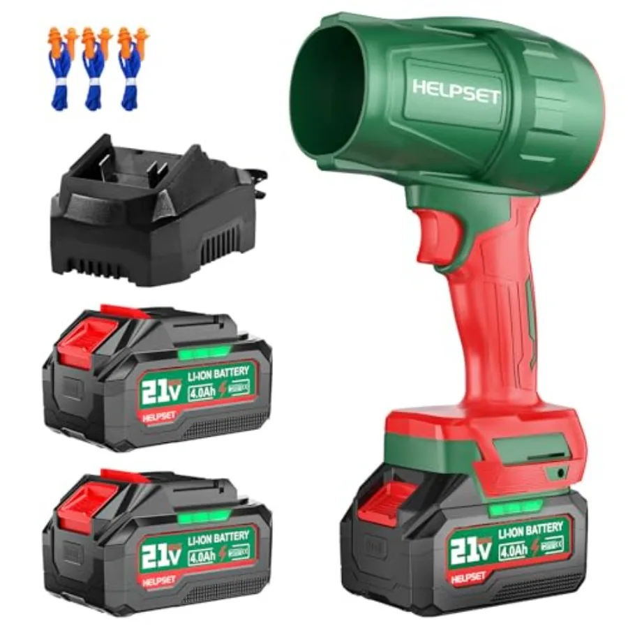 Cordless Leaf Blower with 2×4.0Ah Batteries and Charger 980 000 RPM Lightweight Handheld Design 21V Powerful Blower with Adjust
Cordless Leaf Blower with 2×4.0Ah Batteries and Charger 980 000 RPM Lightweight Handheld Design 21V Powerful Blower with Adjust