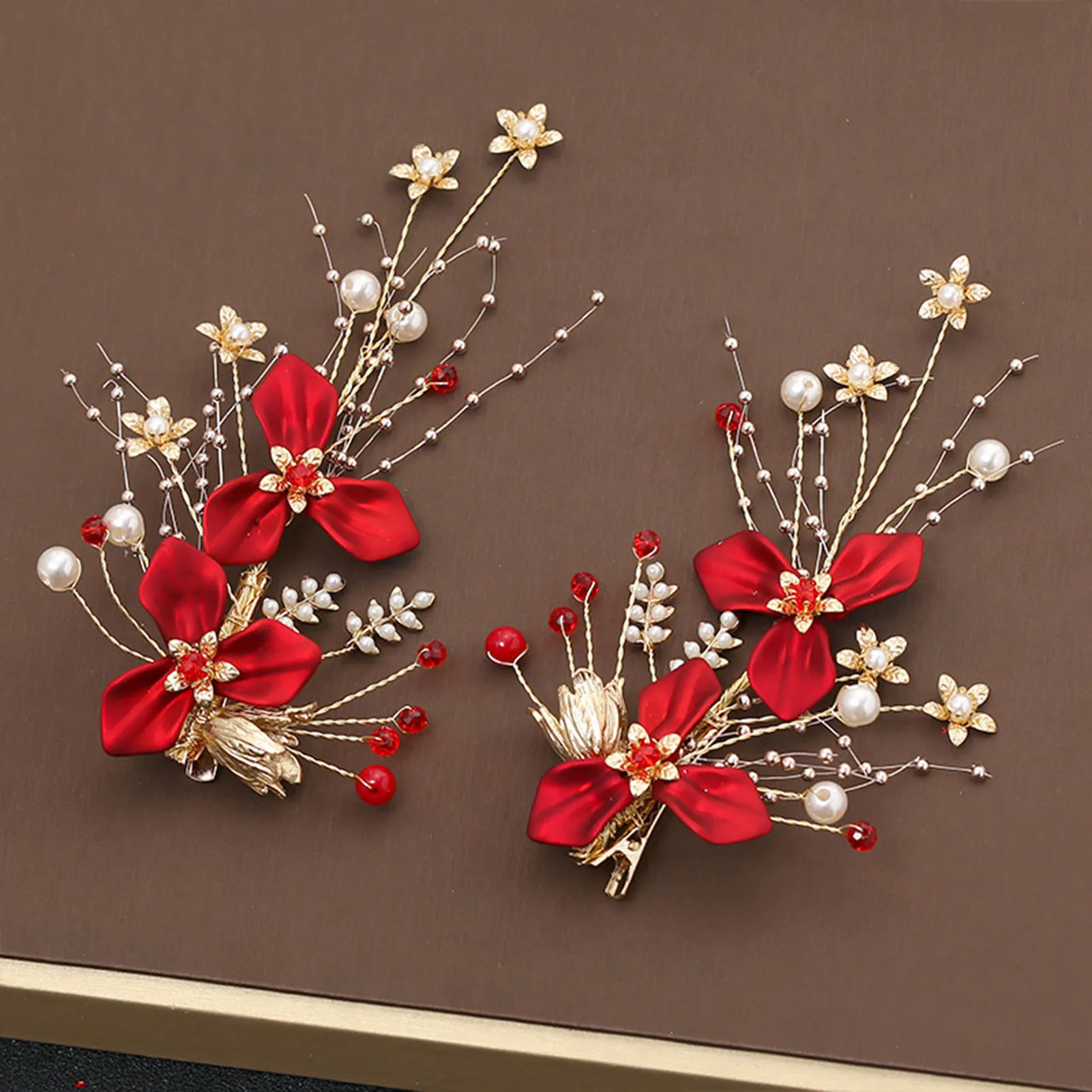 Bridal Red Flower Hair Clip Bride Wedding Hair Jewelry Accessories Hair Pins Crystal Bridal Hairpins Headpiece Girls Headwear
Bridal Red Flower Hair Clip Bride Wedding Hair Jewelry Accessories Hair Pins Crystal Bridal Hairpins Headpiece Girls Headwear