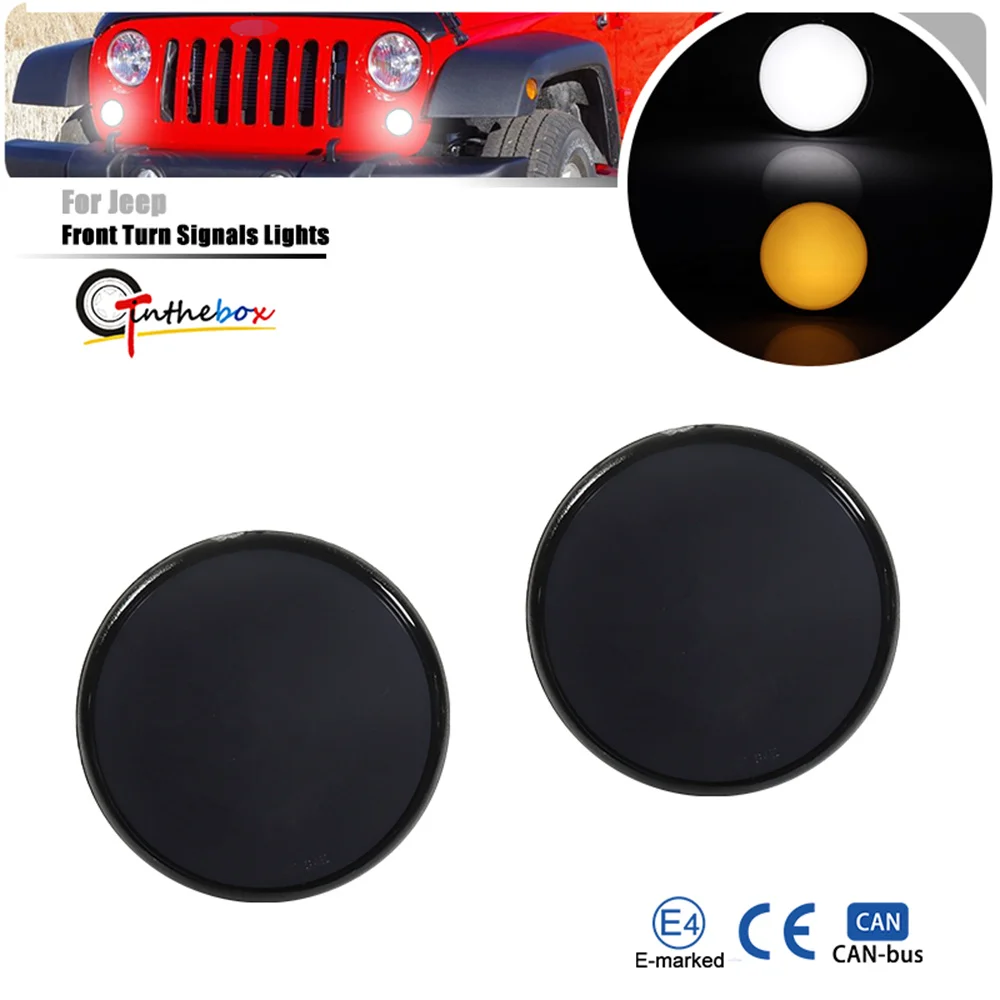 Gtinthebox Smoked Lens Switchback Amber/White COB LED Turn Signal & DRL Lamps For 2007-2017 Jeep Wrangler JK Car LED Signal Lamp
Gtinthebox Smoked Lens Switchback Amber/White COB LED Turn Signal & DRL Lamps For 2007-2017 Jeep Wrangler JK Car LED Signal Lamp