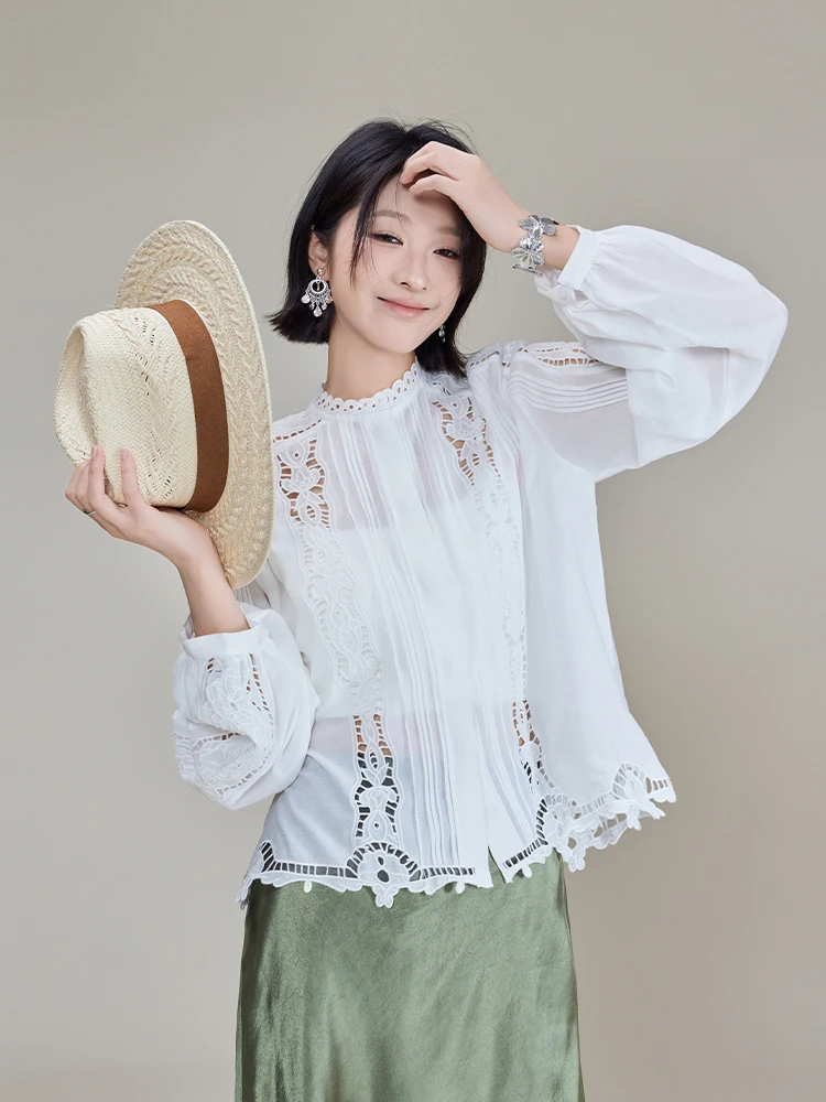 MeiYang Lace irt Embroidered Hollow out Stand Collar Floral Trim Long Sve Women's Casual Faion Polyester Fiber Cardigan
MeiYang Lace irt Embroidered Hollow out Stand Collar Floral Trim Long Sve Women's Casual Faion Polyester Fiber Cardigan