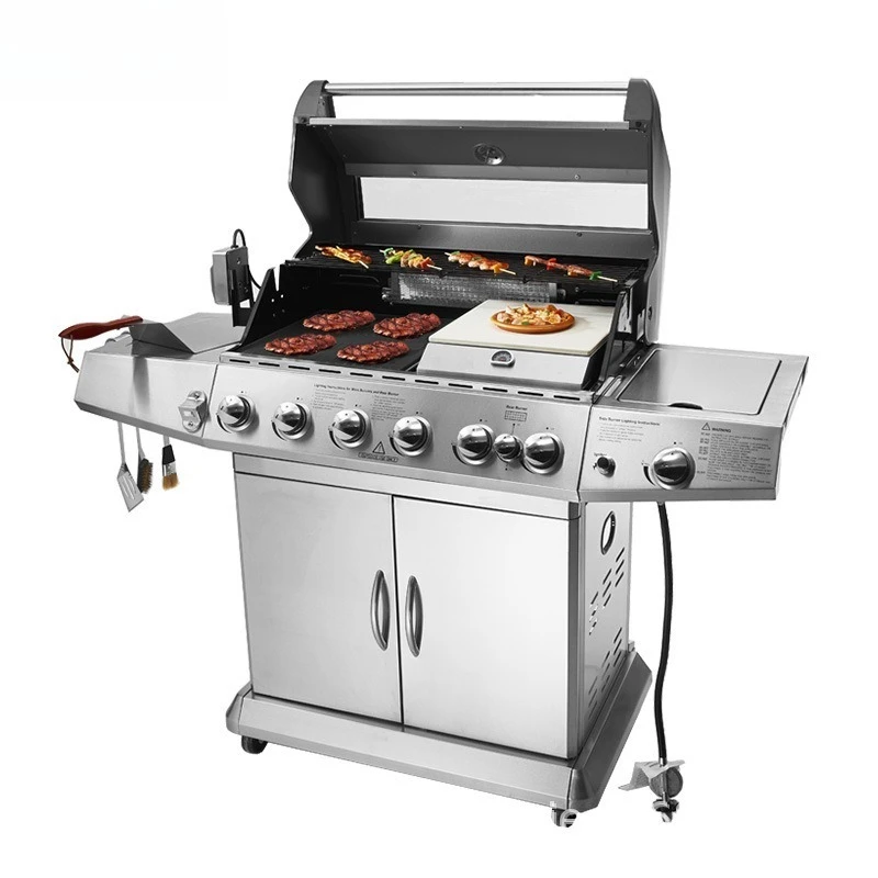 Stainless steel grill with thickened gas, family villa patio grill fish
Stainless steel grill with thickened gas, family villa patio grill fish