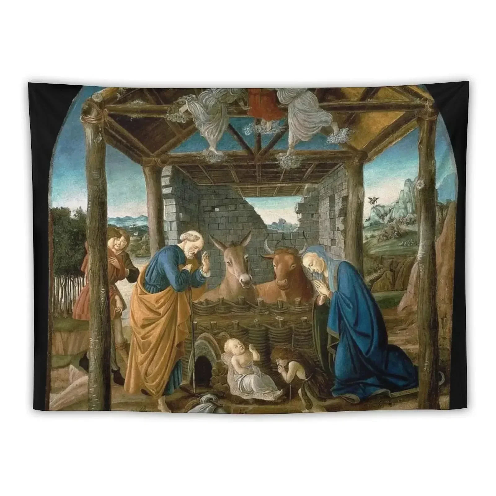 Botticelli - The Nativity, famous religious painting Tapestry Decorative Wall Mural Things To Decorate The Room Tapestry
Botticelli - The Nativity, famous religious painting Tapestry Decorative Wall Mural Things To Decorate The Room Tapestry