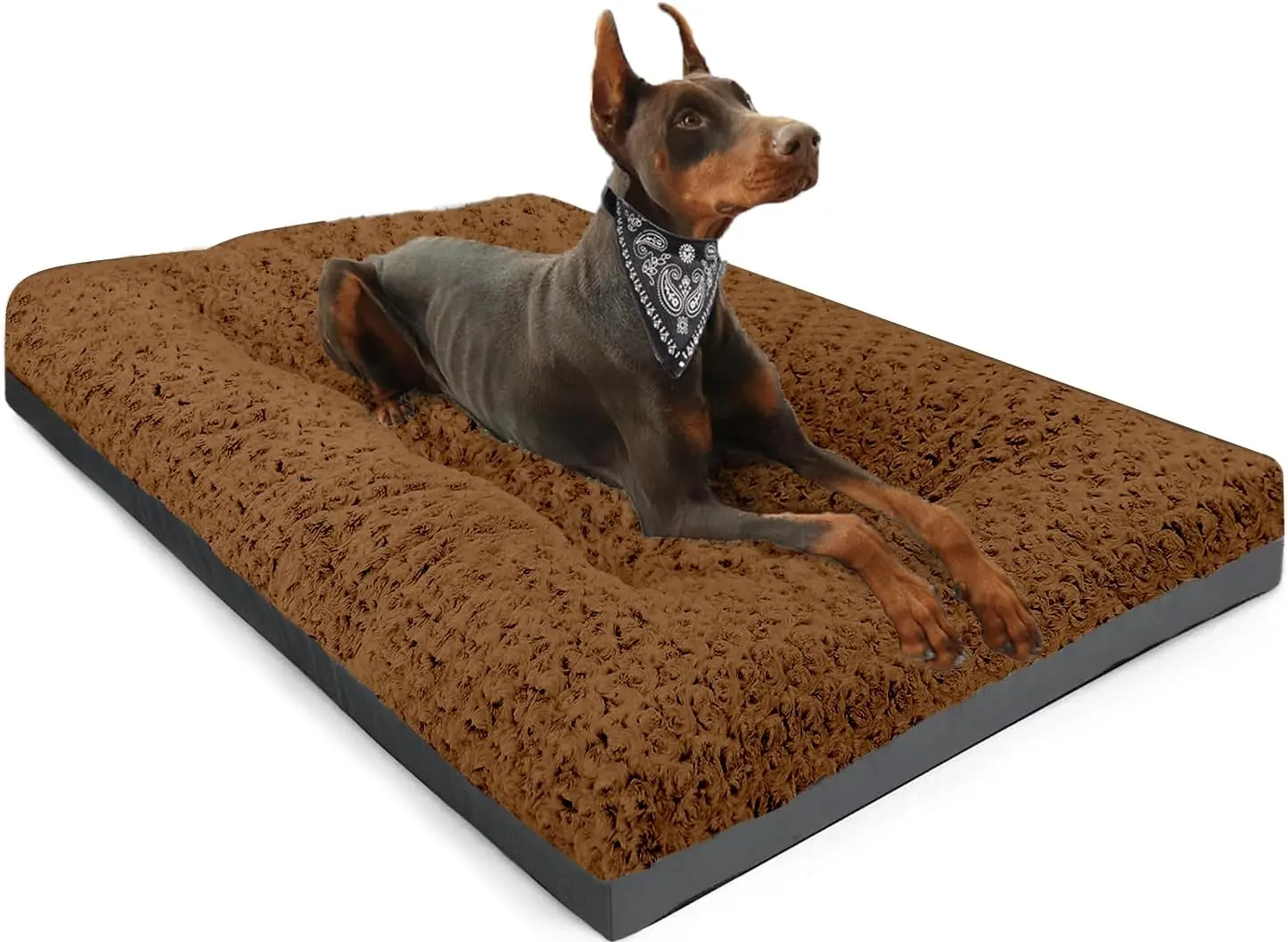 Deluxe Washable XXL Dog Bed for Large Dogs, Comfy Fluffy Kennel Pad Anti-Slip Up to 110 lbs, Brown
Deluxe Washable XXL Dog Bed for Large Dogs, Comfy Fluffy Kennel Pad Anti-Slip Up to 110 lbs, Brown