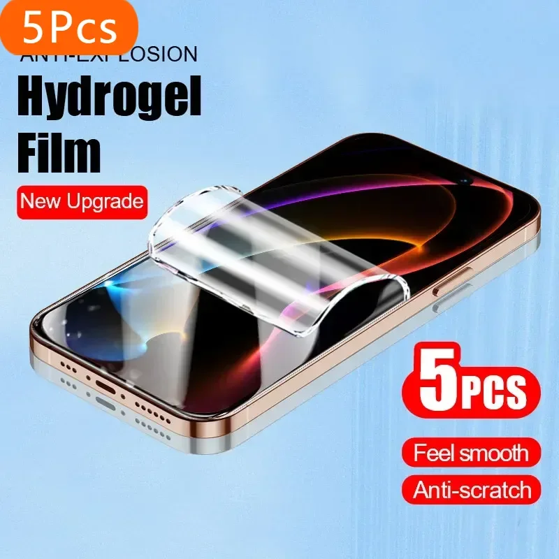 5pcs Hydrogel Film Phone Screen Protector For IPhone 16 15 Plus 14 Not Glass Protective Film 13 12 11 Pro Soft Full Cover Soft
5pcs Hydrogel Film Phone Screen Protector For IPhone 16 15 Plus 14 Not Glass Protective Film 13 12 11 Pro Soft Full Cover Soft