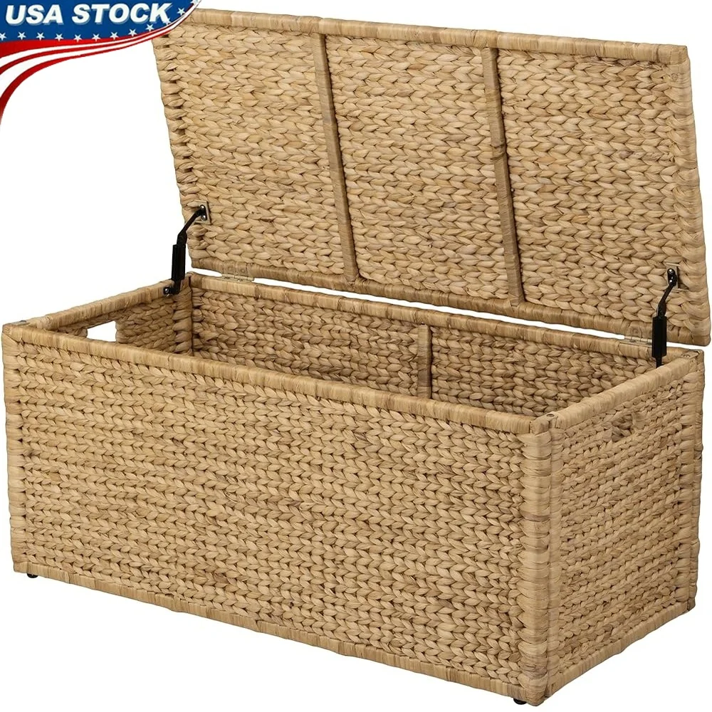 Natural Water Hyacinth Wicker Storage Trunk Durable Metal Frame Multi-Functional Organizer Easy Transport Home Storage
Natural Water Hyacinth Wicker Storage Trunk Durable Metal Frame Multi-Functional Organizer Easy Transport Home Storage