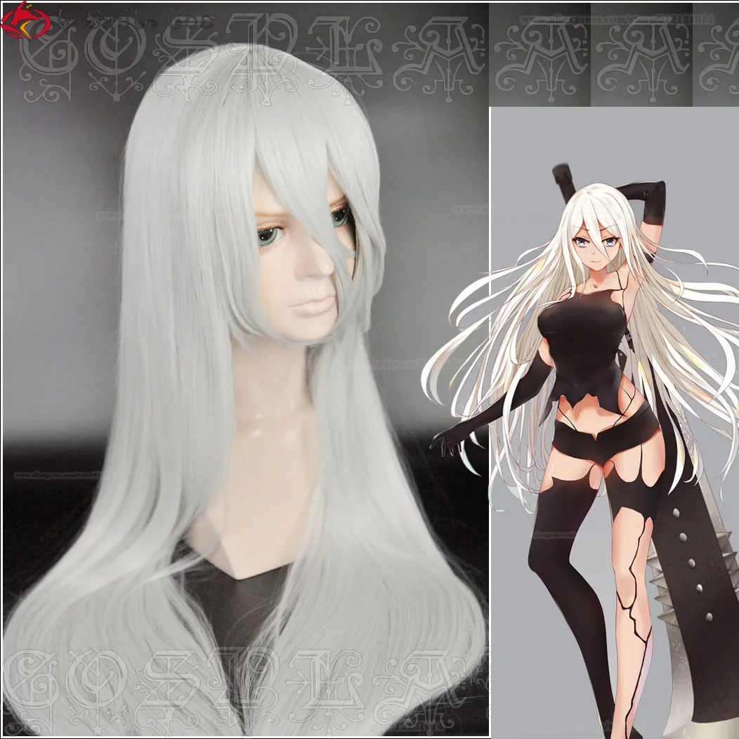Anime YoRHa No.2 Type A Cosplay Wig NieR:Automata A2 Cosplay Wigs 100cm Long Silver White Heat Resistant Hair Cos Wigs + Wig Cap
Anime YoRHa No.2 Type A Cosplay Wig NieR:Automata A2 Cosplay Wigs 100cm Long Silver White Heat Resistant Hair Cos Wigs + Wig Cap