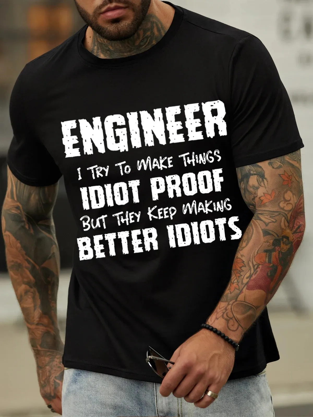 Men's Funny Engineer Cotton Crew Neck Casual T-Shirt
Men's Funny Engineer Cotton Crew Neck Casual T-Shirt