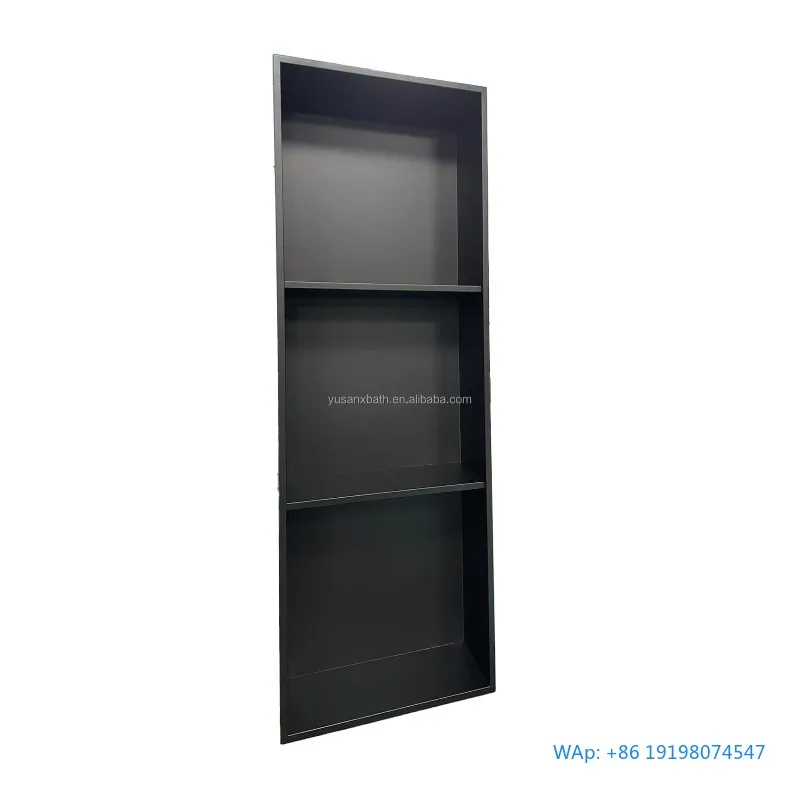 304 Stainless Steel 3-Tier Wall-Mounted Storage Shelf 30*90cm Bronze Grey Recessed Shower Niche Modern Water Resistant
304 Stainless Steel 3-Tier Wall-Mounted Storage Shelf 30*90cm Bronze Grey Recessed Shower Niche Modern Water Resistant