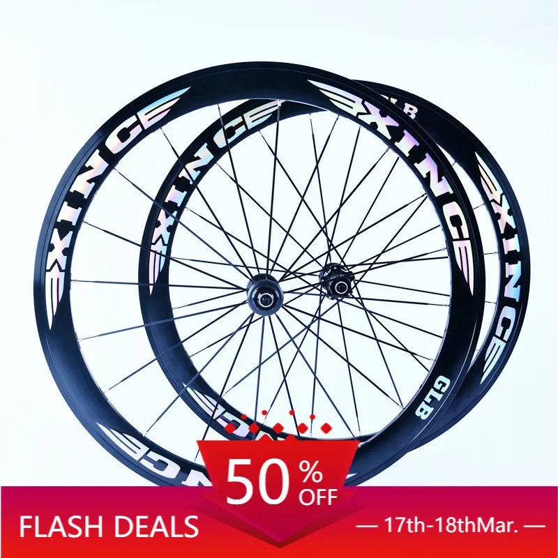 STLF High Quality Bike Wheels 50mm 700C Disc Brake V Brake Aluminum Rims Bicycle Wheel Front Rear Spoke Wheel Set 
STLF High Quality Bike Wheels 50mm 700C Disc Brake V Brake Aluminum Rims Bicycle Wheel Front Rear Spoke Wheel Set