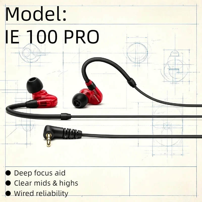 Original IE 100 PRO Wired In-ear Monitor Dynamic Driver Full Spectrum Sound Noise Cancelling Stage Studio 2026 Black
Original IE 100 PRO Wired In-ear Monitor Dynamic Driver Full Spectrum Sound Noise Cancelling Stage Studio 2026 Black
