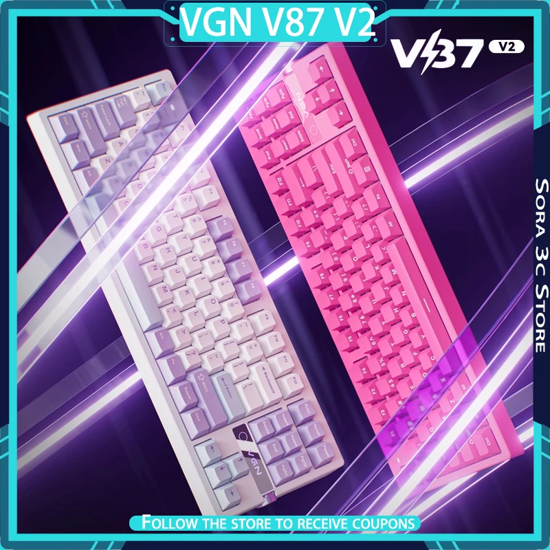 VGN V87 V2 Mechanical Keyboard Wireless Tri Mode Side Carving Ergonomics Hot Plug RGB Customized Gaming Keyboard PC Accessories
VGN V87 V2 Mechanical Keyboard Wireless Tri Mode Side Carving Ergonomics Hot Plug RGB Customized Gaming Keyboard PC Accessories