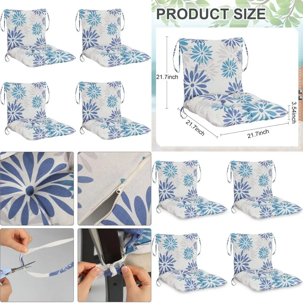 4 Pcs Outdoor Patio Chair Cushions with Back, 21.7 x 43.3 Inch Decorative Dining Back Cushions with Tie Buffalo Plaid Indoor Out
4 Pcs Outdoor Patio Chair Cushions with Back, 21.7 x 43.3 Inch Decorative Dining Back Cushions with Tie Buffalo Plaid Indoor Out