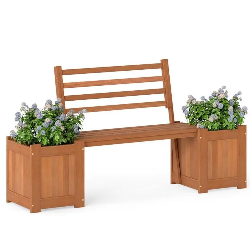 Outdoor Planter Box Wooden Bench Set with 2 Open-ended Planter Boxes and Salt Backrest Boxes with Open-ended Bases for Various Outdoor Spaces Like Balconies, Gardens
Outdoor Planter Box Wooden Bench Set with 2 Open-ended Planter Boxes and Salt Backrest Boxes with Open-ended Bases for Various Outdoor Spaces Like Balconies, Gardens