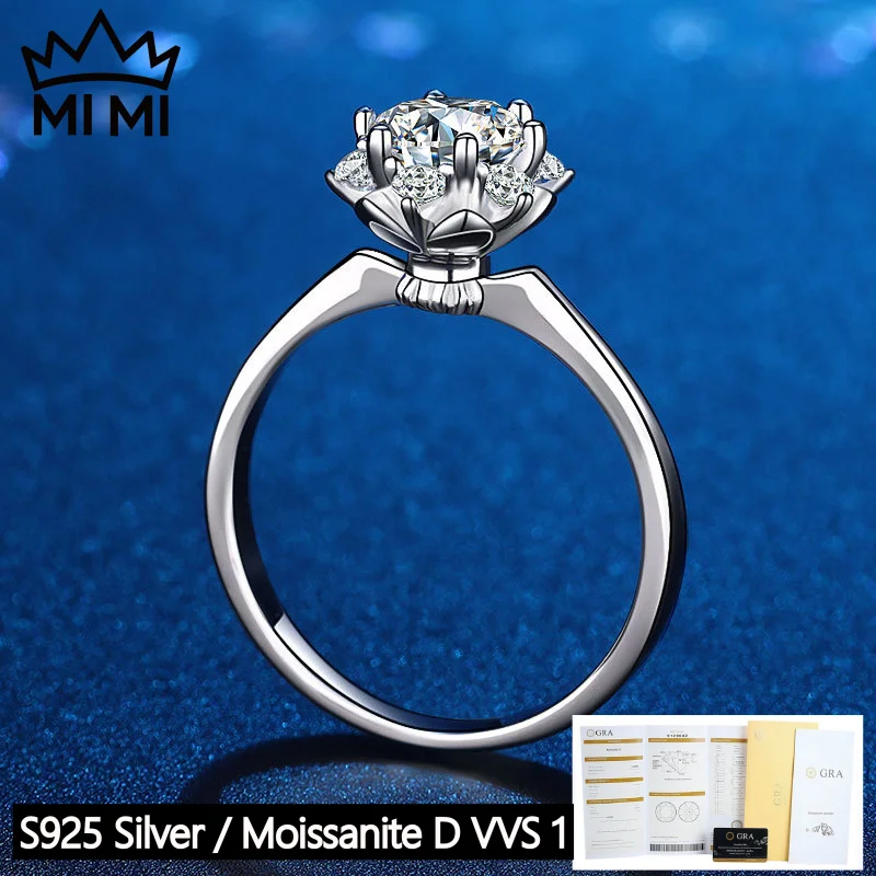 MI MI S925 Sterling Silver Сертифицированный GRA Мозанит 1 Карат Цвет D Регулируемое Обручальное Кольцо с Цветочной Композицией с Подарочной Коробкой
MI MI S925 Sterling Silver Сертифицированный GRA Мозанит 1 Карат Цвет D Регулируемое Обручальное Кольцо с Цветочной Композицией с Подарочной Коробкой