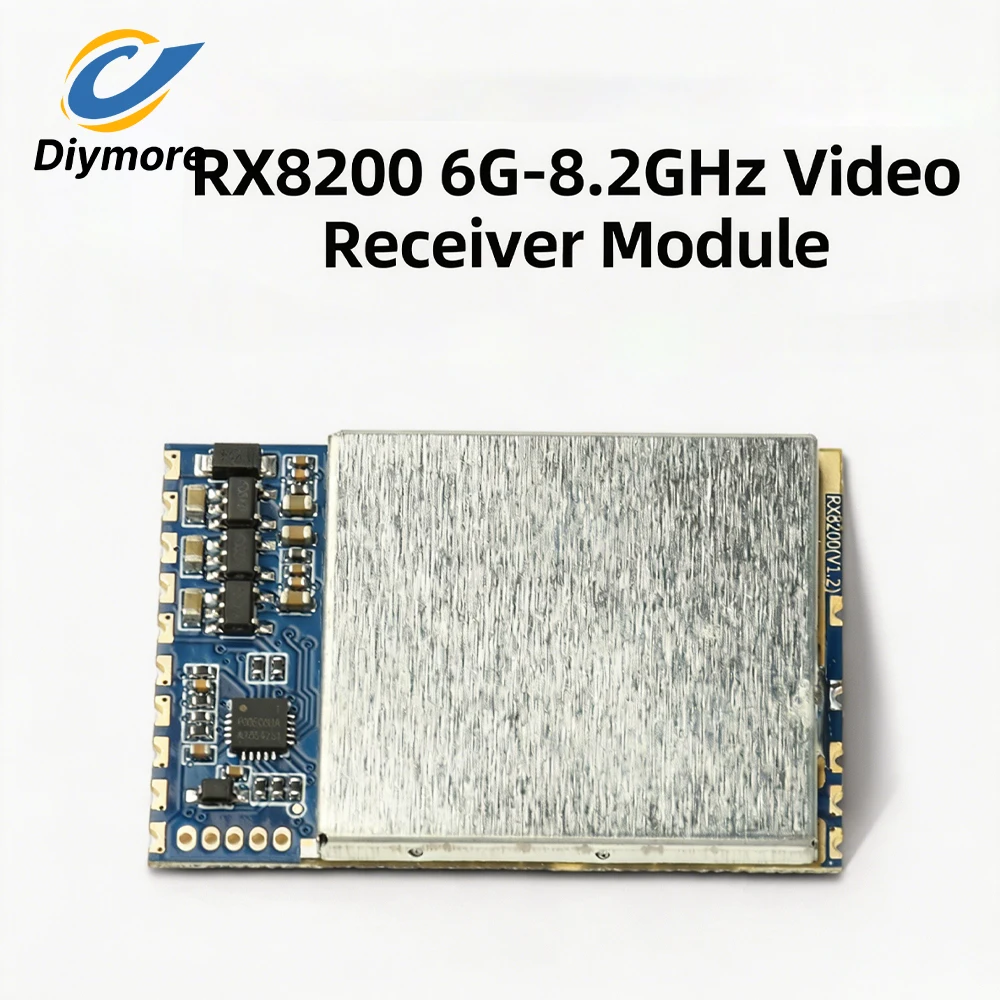 RX8200 6G-8.2GHz Video Receiver Module VRX 6000–8260 MHz Reception Frequency CVBS Analog Video Signal Output For Drones
RX8200 6G-8.2GHz Video Receiver Module VRX 6000–8260 MHz Reception Frequency CVBS Analog Video Signal Output For Drones