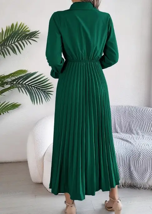 Realistic Photo of 2025 Autumn and Winter Casual Lapel Button Long Sleeved Waist Cinched Pleated Long Skirt Women's Clothing
Realistic Photo of 2025 Autumn and Winter Casual Lapel Button Long Sleeved Waist Cinched Pleated Long Skirt Women's Clothing
