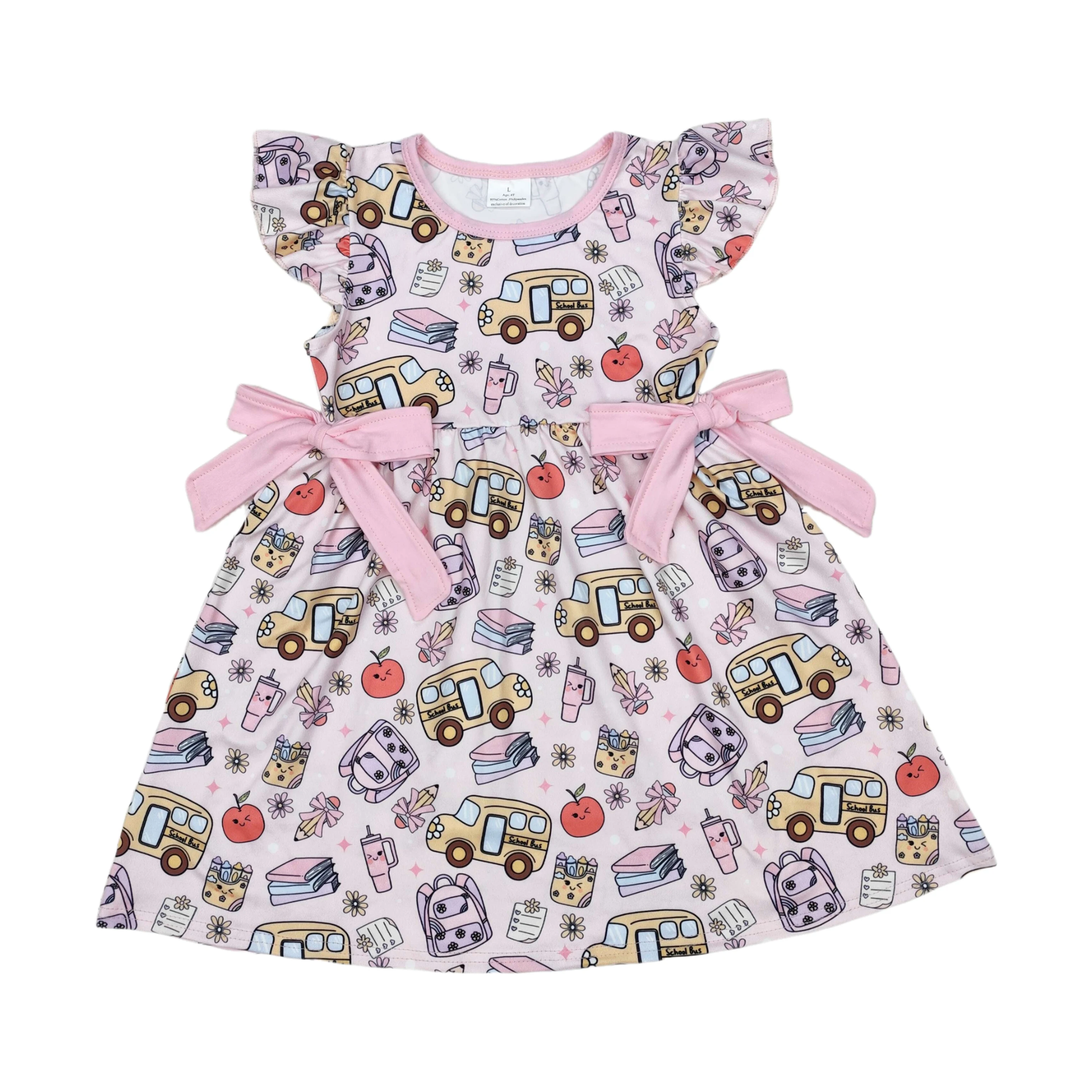 Wholesale Baby Girl Back To School Short Sleeves Kids Bus Flower Dress Children Toddler Infant Knee Length Bows Pencil Clothing
Wholesale Baby Girl Back To School Short Sleeves Kids Bus Flower Dress Children Toddler Infant Knee Length Bows Pencil Clothing