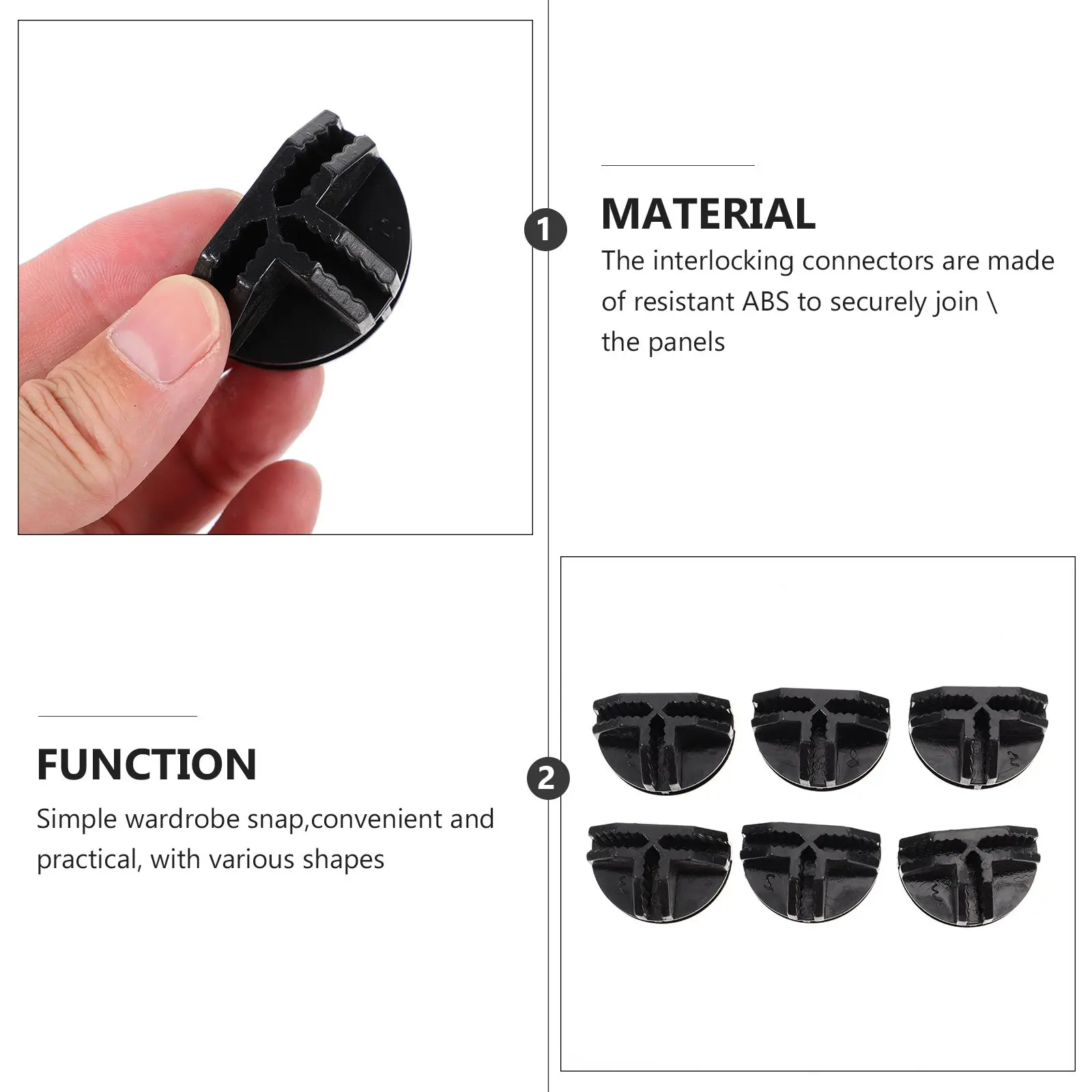 20pcs Cube Connectors Black Half Circle Clips for Storage Shelves Modular Organizer ABS Plastic Durable Wire Buckles Cabinet
20pcs Cube Connectors Black Half Circle Clips for Storage Shelves Modular Organizer ABS Plastic Durable Wire Buckles Cabinet