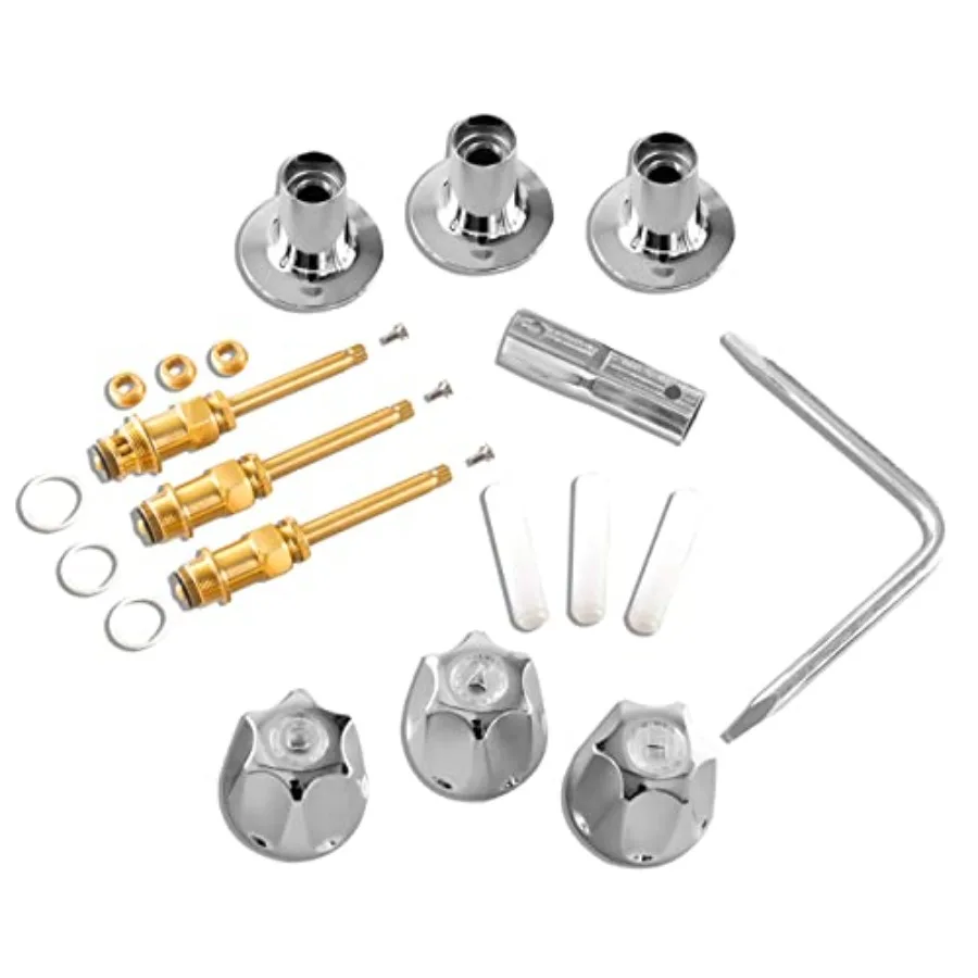 SENTO Bathtub and Shower 3 Handle Tub Trim Set For Price Pfister Faucets Bathtub Shower, Easy Installation, Heavy Duty Metal
SENTO Bathtub and Shower 3 Handle Tub Trim Set For Price Pfister Faucets Bathtub Shower, Easy Installation, Heavy Duty Metal