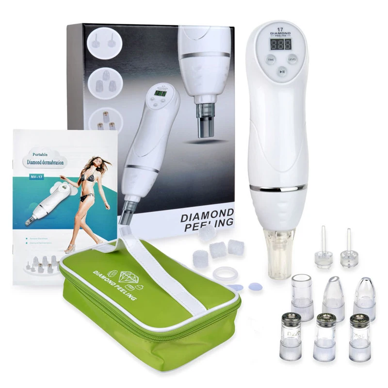 Portable Facial Beauty Instrument Diamond Peeling Device Black Head Vacuum Pores Cleaner Blackhead Removal Acne Cleans Equipme
Portable Facial Beauty Instrument Diamond Peeling Device Black Head Vacuum Pores Cleaner Blackhead Removal Acne Cleans Equipme