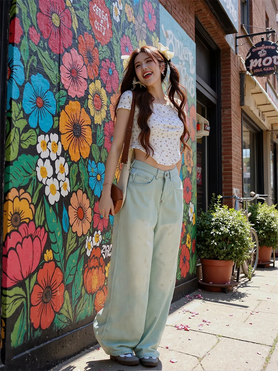 Floor Wide Leg Distressed Jeans Womens Boyfriend Cropped Frayed Hem Ripped Jean Korean Style Pleated Chic Baggy Stretchy Casual
Floor Wide Leg Distressed Jeans Womens Boyfriend Cropped Frayed Hem Ripped Jean Korean Style Pleated Chic Baggy Stretchy Casual