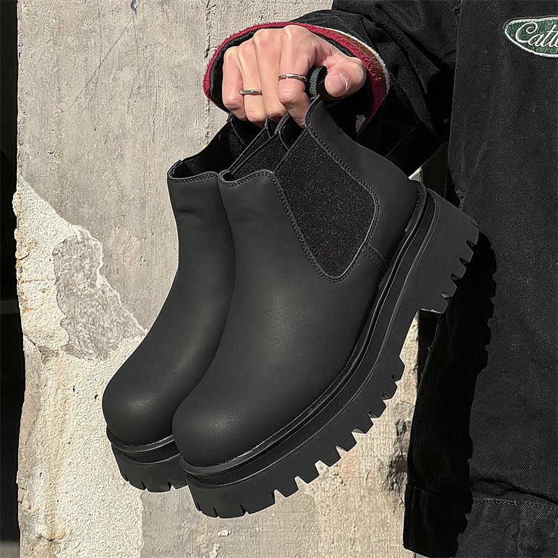 DIMANYU Men Platform Chelsea Boots Slip On Daily Casual Chunky Ankle Boots Men Streetwear Casual Work Boots Men
DIMANYU Men Platform Chelsea Boots Slip On Daily Casual Chunky Ankle Boots Men Streetwear Casual Work Boots Men