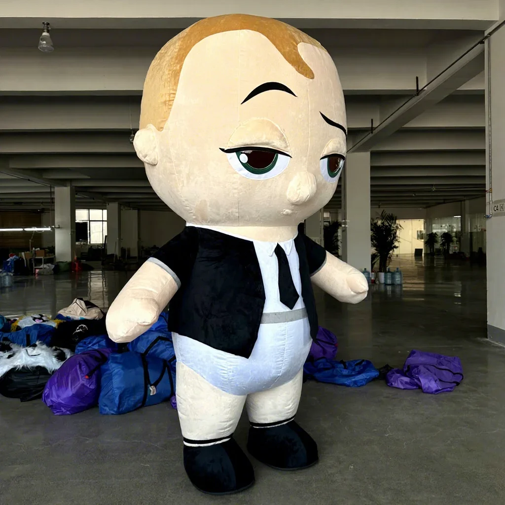 2m/2.6m Inflatable Baby Boss Mascot Humanoid Costume Adult Character Cosplay Party Promotion Props Plush Costume No Battery
2m/2.6m Inflatable Baby Boss Mascot Humanoid Costume Adult Character Cosplay Party Promotion Props Plush Costume No Battery