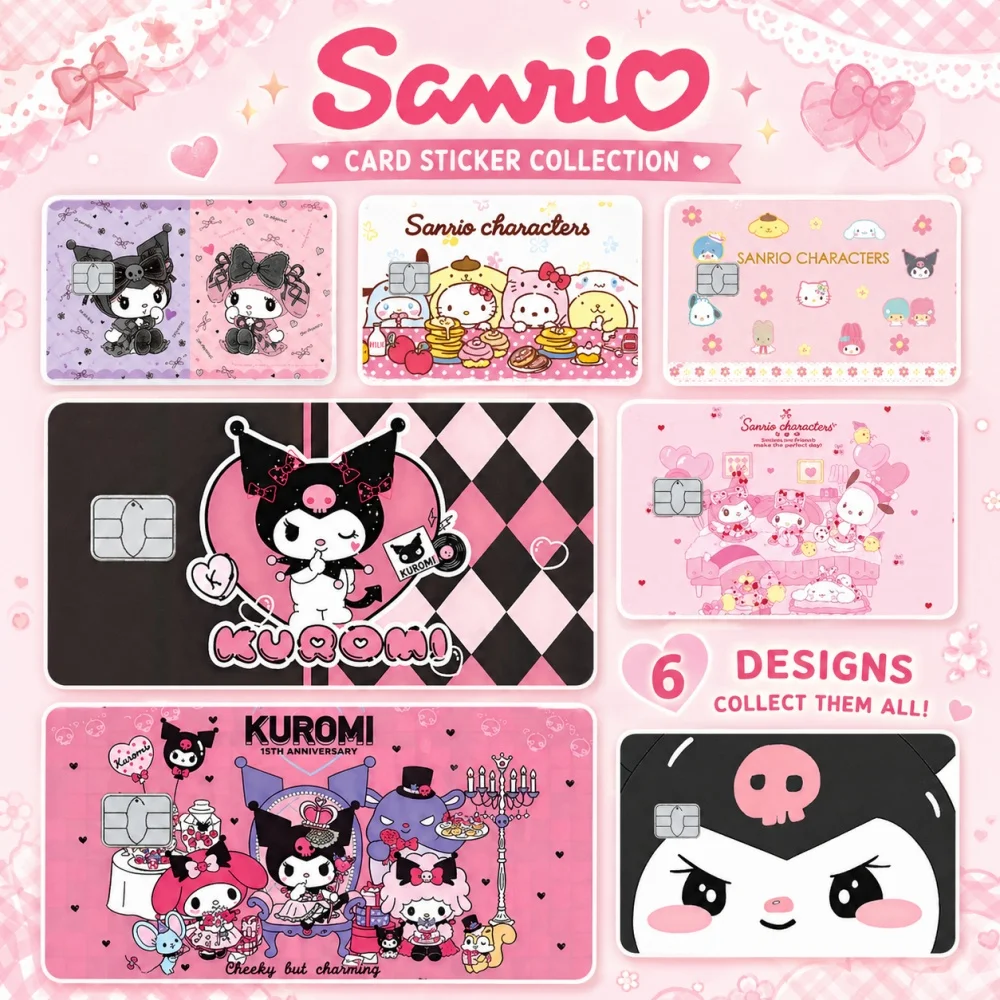 Cartoon Character Sanrio Credit Card Stickers Cute Hello Kitty Kuromi Melody VISA Bank Card Skin Card Decoration Girl Toy
Cartoon Character Sanrio Credit Card Stickers Cute Hello Kitty Kuromi Melody VISA Bank Card Skin Card Decoration Girl Toy