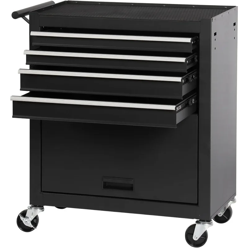Tool Chest, 4-Drawer Rolling Tool Chest with 4 Ample Ball-Bearing Drawers & Convenient Handle, Storage Box with Top Rubber Mat,
Tool Chest, 4-Drawer Rolling Tool Chest with 4 Ample Ball-Bearing Drawers & Convenient Handle, Storage Box with Top Rubber Mat,