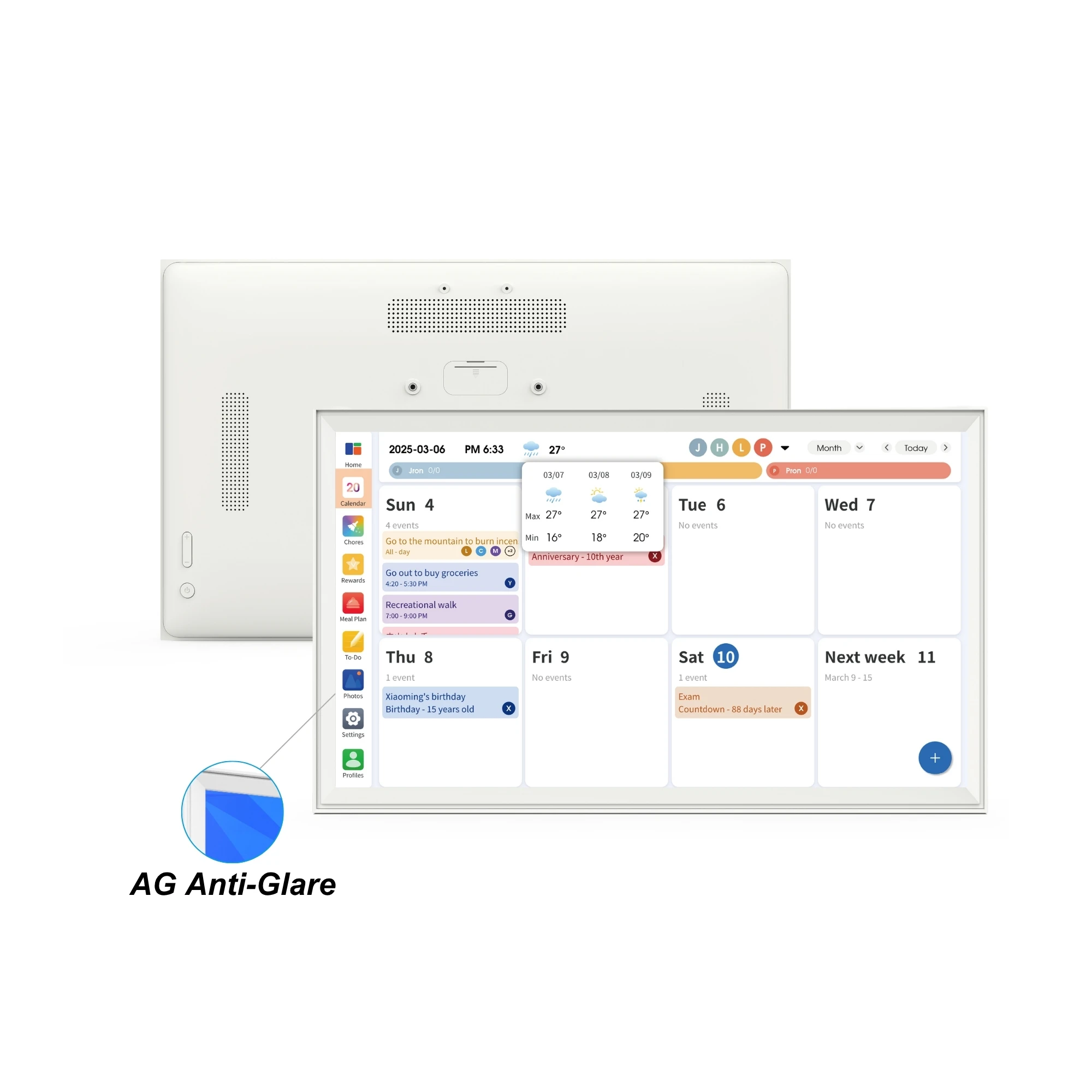 Wall-Mounted 21.5\" Smart Digital Calendar Display Android 14 Event Management Touch Screen AG Anti-Glare For Family Schedules
Wall-Mounted 21.5\" Smart Digital Calendar Display Android 14 Event Management Touch Screen AG Anti-Glare For Family Schedules