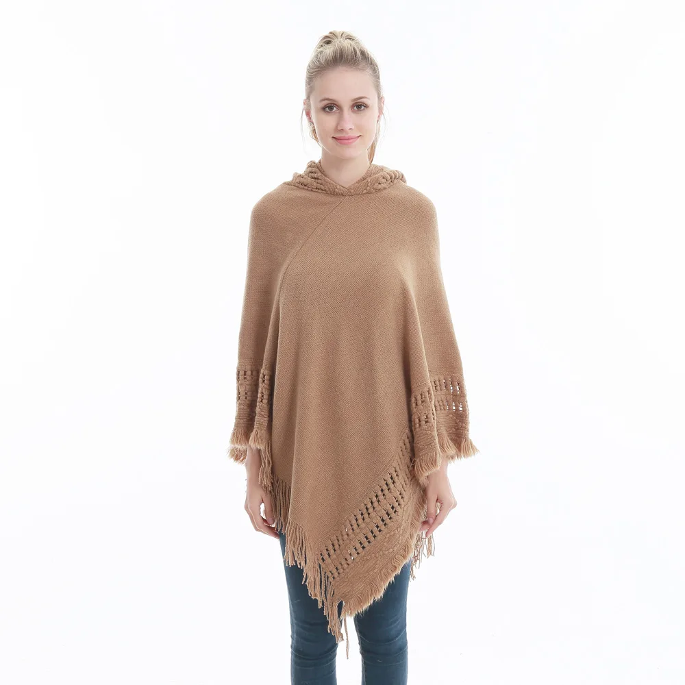woman Women's Ponchos autumn and winter knitted hooded sweater loose cover sweater fat MM loose knitted sweater shawl Capes Coat
woman Women's Ponchos autumn and winter knitted hooded sweater loose cover sweater fat MM loose knitted sweater shawl Capes Coat