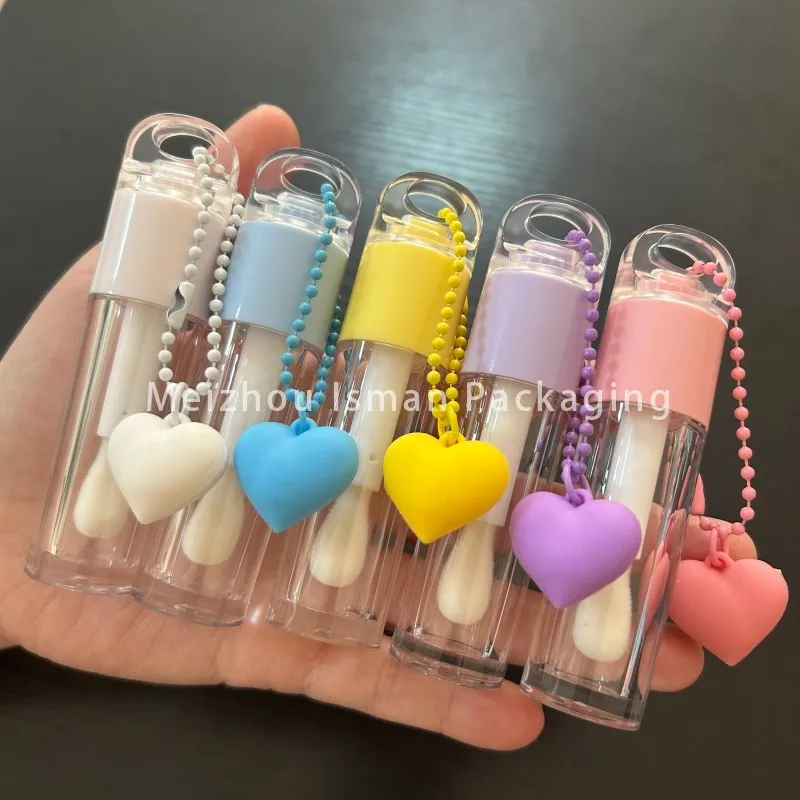 50Pcs Empty Cosmetic Transparent Head Cap Lip Gloss Container Tubes With Big Brush Pink Yellow Love Key Chain Accessory 7ML
50Pcs Empty Cosmetic Transparent Head Cap Lip Gloss Container Tubes With Big Brush Pink Yellow Love Key Chain Accessory 7ML