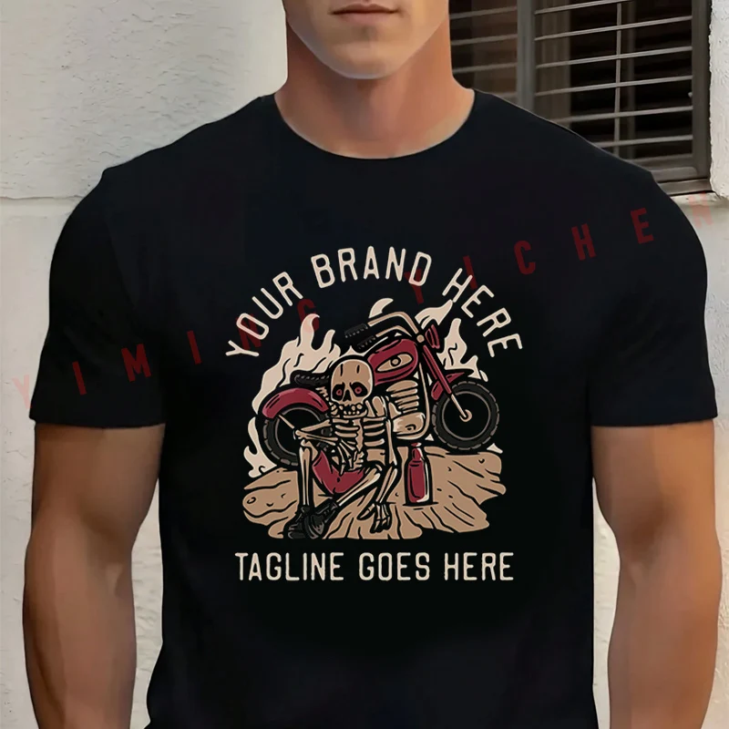 Skeleton Siting Near Motorcycle Vintage T-Shirt Men‘s Cotton Summer Short-sleeved Casual Streetwear Tops Tee
Skeleton Siting Near Motorcycle Vintage T-Shirt Men‘s Cotton Summer Short-sleeved Casual Streetwear Tops Tee