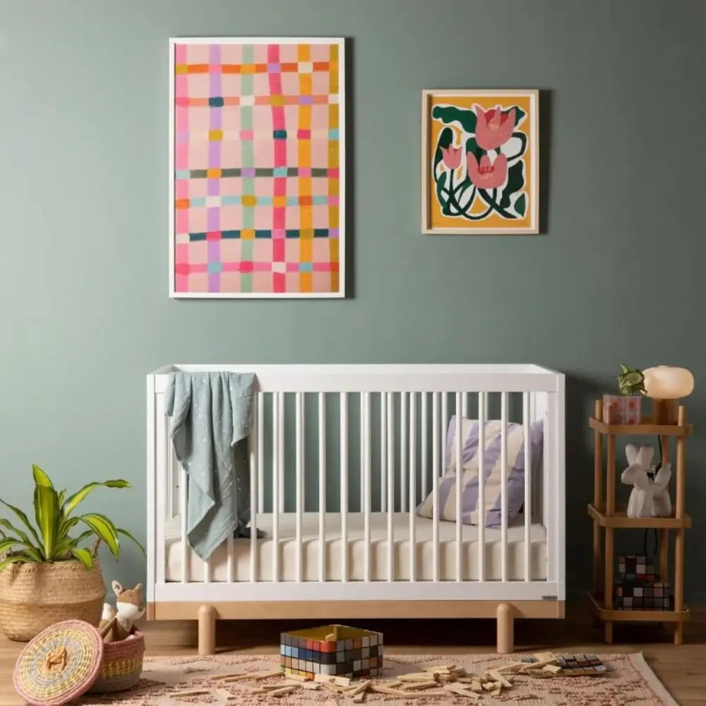 4-in-1 Convertible Crib to Toddler Bed & Floor Bed - Greenguard Gold, Baby-Safe, Sustainable Hardwood, Eco-Friendly Design (Whit
4-in-1 Convertible Crib to Toddler Bed & Floor Bed - Greenguard Gold, Baby-Safe, Sustainable Hardwood, Eco-Friendly Design (Whit