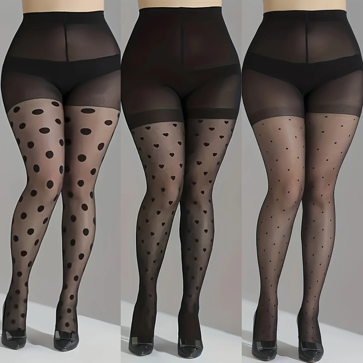 Black three-piece elastic clothing with a capacity of 200 pounds, large size, fashionable dots, polka dots
Black three-piece elastic clothing with a capacity of 200 pounds, large size, fashionable dots, polka dots