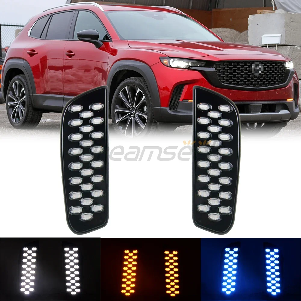 LED DRL For Mazda CX-50 2023+ Daytime Running Light Front Bumper Fog Lamp With Sequential Dynamic Turn Signal White Yellow Blue
LED DRL For Mazda CX-50 2023+ Daytime Running Light Front Bumper Fog Lamp With Sequential Dynamic Turn Signal White Yellow Blue