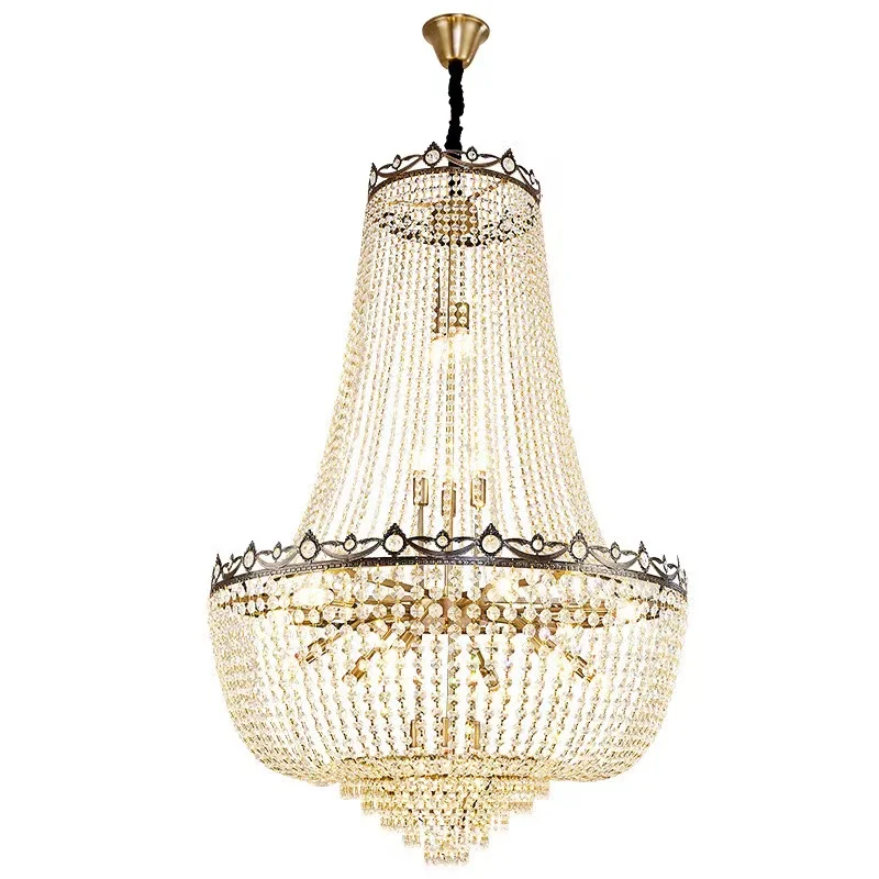 Large LED Chandelier American Crystal Chandelier For Living Dining Room Light Luxury Modern High Ceiling European Clean Crystal
Large LED Chandelier American Crystal Chandelier For Living Dining Room Light Luxury Modern High Ceiling European Clean Crystal