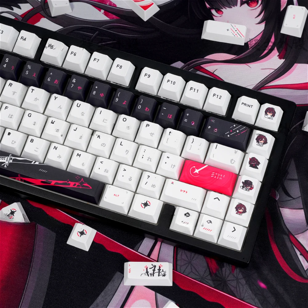 Japanese Anime Keycaps PBT 134 Keys Cherry Keycap Set Personalized for MX Switch Gaming Mechanical Keyboard Profile
Japanese Anime Keycaps PBT 134 Keys Cherry Keycap Set Personalized for MX Switch Gaming Mechanical Keyboard Profile