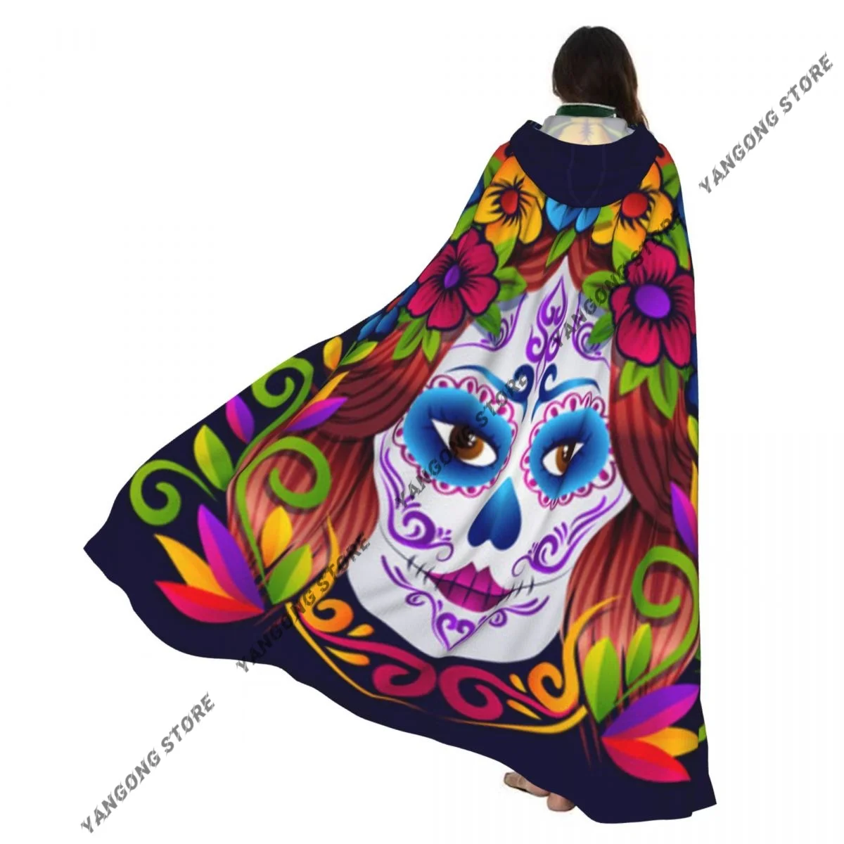 Sugar Skull La Catrina Hooded Cloak Coat Halloween Cosplay Costume Vampire Devil Wizard Cape Gown Party
Sugar Skull La Catrina Hooded Cloak Coat Halloween Cosplay Costume Vampire Devil Wizard Cape Gown Party