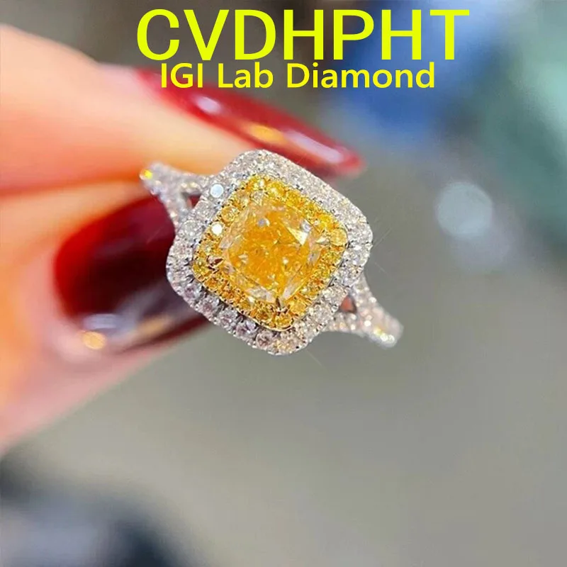 14K Gold Ring Lab Grown Yellow diamond 2 Ct Cushion Cut Ring Certified Wedding Ring Engagement Rings party gift
14K Gold Ring Lab Grown Yellow diamond 2 Ct Cushion Cut Ring Certified Wedding Ring Engagement Rings party gift 