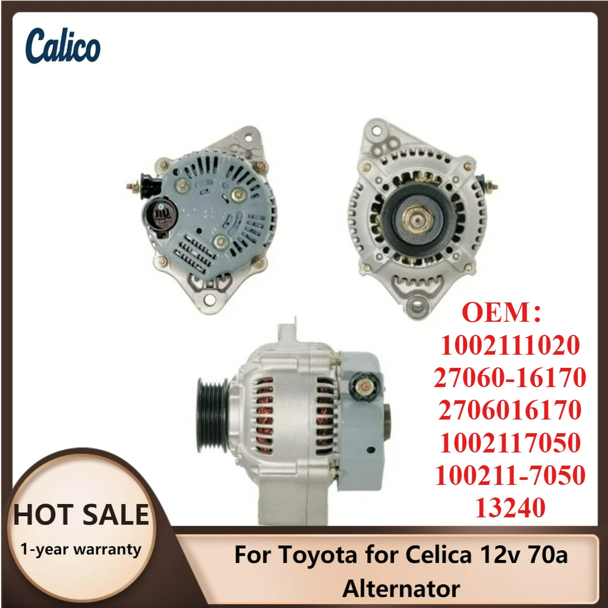 Генератор 12В 70А без дефектов для Toyota Celica 1002111020 27060-16170 2706016170 1002117050 100211-7050 13240
Генератор 12В 70А без дефектов для Toyota Celica 1002111020 27060-16170 2706016170 1002117050 100211-7050 13240