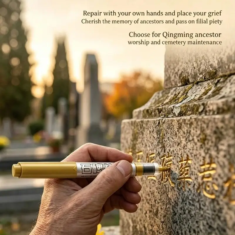 Waterproof Rainproof Stone Inscription Paint Pen Brush Tip Tombstone Paint Marker For Monument Tombstone Restoration
Waterproof Rainproof Stone Inscription Paint Pen Brush Tip Tombstone Paint Marker For Monument Tombstone Restoration
