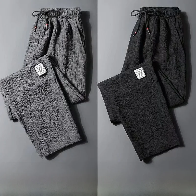 Ice Silk Pants Men's Summer Ultra-Thin Linen Qui-Dry Sports Casual Loose plus Size Air Conditioning Pants Straight Leg
Ice Silk Pants Men's Summer Ultra-Thin Linen Qui-Dry Sports Casual Loose plus Size Air Conditioning Pants Straight Leg