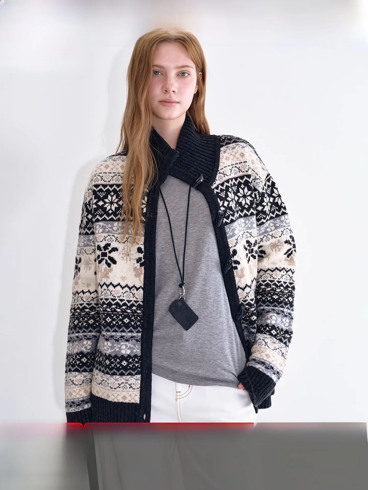 Fano Heavyweight Fair Isle Knit Sweater Coat Women's Spring Autumn Loose Fit Long Sve round Ne Single Button Casual Sle
Fano Heavyweight Fair Isle Knit Sweater Coat Women's Spring Autumn Loose Fit Long Sve round Ne Single Button Casual Sle