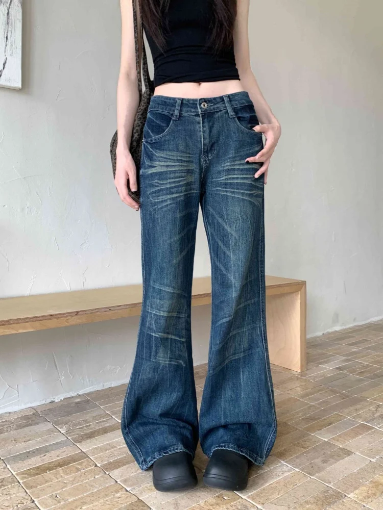 2026 Ropa Y2K Fashion Washed Blue Baggy Women's Bootcut Jeans Pants For Woman Clothing Straight Casual Distressed Denim Trousers
2026 Ropa Y2K Fashion Washed Blue Baggy Women's Bootcut Jeans Pants For Woman Clothing Straight Casual Distressed Denim Trousers